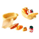 Mini panier a pain et a confitures, jouet miniature, ensemble d'accessoires de d�coration pour maison ...