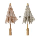 Mini parapluie de mariage en coton et dentelle, accessoire de photographie de nouveau - n, brod a la ...