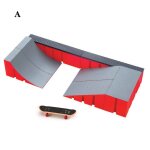 Mini parc finger skateboard scene, figure skate platform, stunt ramp, escaliers et lieu, bloincentr ...