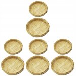 Mini passoire en bambou modele corbeille a fruits enfant 8 pcs