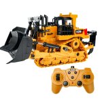Mini pelleteuse electrique rc 2. 4g, bulldozer tlcommand, alliage en plastique 1:24, voiture d'ingnierie, ...