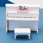 Mini piano avec chaise, jouet de d�coration pour maison de poup�e 1:12