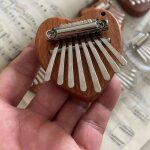 Mini piano a pouce en bois, jouet musical 8 tons, portable, pour dbutants, bote a musique, bricolage, ...