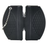 Mini pierre a aiguiser les couteaux portable, outil de cuisine multifonctionnel double face en acier ...