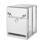 Mini po�le a bois d'ext�rieur portable, barbecue de pique - nique de camping, grille pliante en acier ...