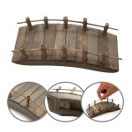 Mini pont en arc de bois pour maison de poupe 1:12, pont miniature pour ornement de jardin artisanal ...
