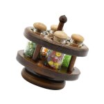 Mini pot d'assaisonnement en bois avec epices pour maison de poup�e, accessoire de cuisine, 1 / 12