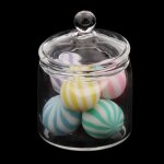Mini pots a bonbons en verre avec 6 bonbons, bote a aliments avec couvercle hermtique, meubles de cuisine ...