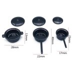 Mini pot a soupe noir miniature pour maison de poup�e 1 / 12, 3 pi�ces, simulation de po�le a lait a ...