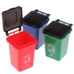 Mini poubelle 1:12 pour enfants, meubles de maison de poupe, jouet camion poubelle, bac de sparation ...