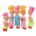 Mini poup�es de 3 pouces pour filles de 2 a 3 ans, v�tements et accessoires avec v�tements color�s faits ...