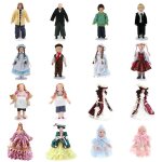 Mini poup�e r�tro 1:12 en porcelaine, 1 pi�ce, mod�le miniature pour d�coration de maison de poup�e