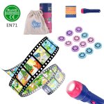 Mini projecteur, torche, jouets educatifs, lampe de poche pour enfants, livre d'histoire, lumire de ...