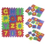 Mini puzzle alphabet pour enfants, 36 pices de 5x5 cm, tapis souple de maths en mousse, jouets educatifs ...