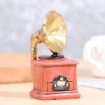 Mini radio phonographe rtro pour maison de poupe, rsine, jouet de simulation, ornement de maison de ...