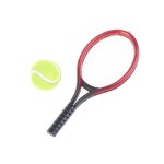 Mini raquette de tennis et balle pour enfants, 1 ensemble miniature de jardin, cadeau maison de poupe, ...
