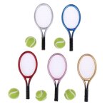 Mini raquette de tennis et balle pour enfants, 1 ensemble miniature de jardin, cadeau maison de poupe, ...
