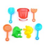 Mini rteau a sable de plage pour enfants, kit de seau, moules de pelle de jardin, jeu de fosse a sable, ...