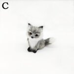 Mini renard en peluche pour la décoration de la maison, simulation de renard accroupi, figurine animale ... Mini renard en peluche pour la décoration de la maison, simulation de renard accroupi, figurine animale ...