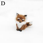 Mini renard en peluche pour la décoration de la maison, simulation de renard accroupi, figurine animale ... Mini renard en peluche pour la décoration de la maison, simulation de renard accroupi, figurine animale ...