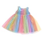 Mini robe d'et colore, robes de fte, tissu a la mode, pour poupe fille de 18 pouces, enfants