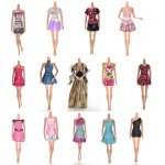 Mini robe de poup�e, une pi�ce, faite a la main, mode, robe de f�te, slim, v�tements, accessoires