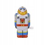 Mini robot marcheur a remontage vintage en etain, jouet mécanique, cadeau de collection b Mini robot marcheur a remontage vintage en etain, jouet mécanique, cadeau de collection b