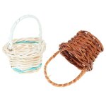 Mini rotin tissage panier de rangement fruits rotin bote de rangement pour cosmtiques th pique - nique ...