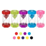 Mini sablier pour enfants, 5 pices, minuterie relle, accessoires multifonctions, jeu educatif, anti ...