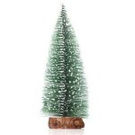 Mini sapin de nol 1 pice, aiguille de pin floque, cdre blanc teint, ornements de bureau, bricolage, ...