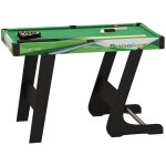 Mini table de billard pliable avec accessoires - dim. 104l x 55, 5l x 68h cm - acier mdf noir vert
