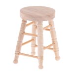 Mini tabouret en bois pour maison de poup�e, mod�le de meubles, jouets pour d�coration, 1 / 12