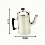 Mini thire a lait en mtal, accessoires miniatures pour maison de poupe, simulation bouilloire modle ...