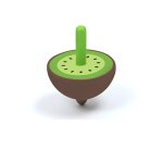 Mini toupies en bois pour enfants, jouets en forme de pommes, de kiwi, de pastque, colors, classiques ...
