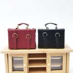 Mini valise en cuir pour maison de poup�e, jouets miniatures, d�cor joli petite pochette bo�te a bijoux, ...