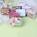 Mini valise en m�tal pour poup�es, jouets miniatures, coffre, d�coration de maison de poup�e