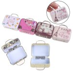 Mini valise en m�tal pour poup�es et jouets miniatures, , coffre de maison de poupes, jolie petite pochette ...