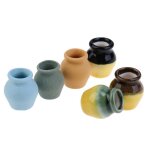 Mini vase de fleurs miniature, pot de bonsa, dcoration de maison, jardin, maison de poupe, jouet artisanal, ...