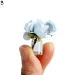 Mini vase de maison de poup�e echelle 1:12 1:8, micro bouteille de fleurs color�es en verre, d�coration ...