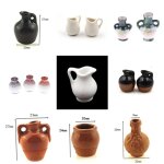 Mini vase de poterie en c�ramique 1:12, 1 pi�ce, accessoires de maison d�coratifs miniatures en porcelaine, ...