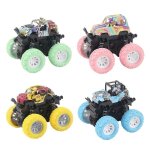 Mini vhicule de jeu stunt de 3 pouces, 180 , friction a bascule libre, propuls par push & go