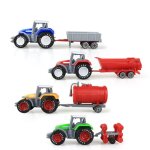 Mini voiture d'ingnierie pour enfants, ensemble de 4 pices, tracteur agricole coulissant, modle de ...