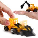 Mini mod�le de voiture d'ing�nierie pour gar�on, 6 pi�ces, jouet, v�hicule, pelleteuse, camion a roulettes ...