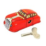 Mini voiture de pompiers classique en fer a remonter, horloge de d�veloppement pour enfants, jouet interactif, ...