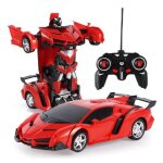 Mini voiture rc 1:18 a d�rive, transformation automatique, mod�le de robot, jouets electriques, figurines ...