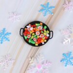 Mini wok en rsine 1:12 pour maison de poupe, repas, sushi, lgumes, bonbons, jouet de cuisine pour ...