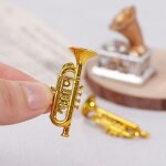 Miniatures pour maison de poupée, 2 pièces, echelle 1:12, instrument de musique, modèle tuba, décor pour ... Miniatures pour maison de poupée, 2 pièces, echelle 1:12, instrument de musique, modèle tuba, décor pour ...