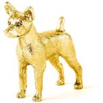 Miniature pinscher 22ct gold plated english art dog figure collection [import japonais]
