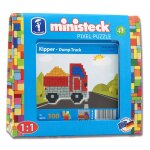 Ministeck 32582 - puzzle en pixels motif de camion - benne avec accessoires environ 300 el�ments