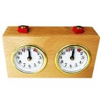 Minuterie d'�checs en bois, jeu de comp�tition de tournoi, horloge d'�checs, accessoires m�caniques pour ...
